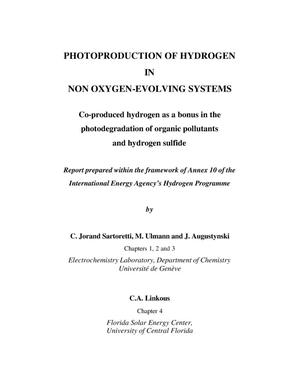 Production of hydrogen in non oxygen-evolving systems: co-produced hydrogen as a bonus in the photodegradation of organic pollutants and hydrogen sulfide