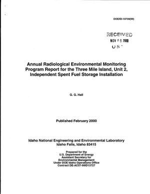 Annual Radiological Environmental Monitoring Program Report for the Three Mile Island, Unit 2, Independent Spent Fuel Storage Installation