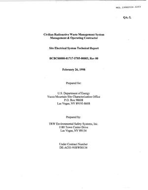 SITE ELECTRICAL SYSTEM TECHNICAL REPORT