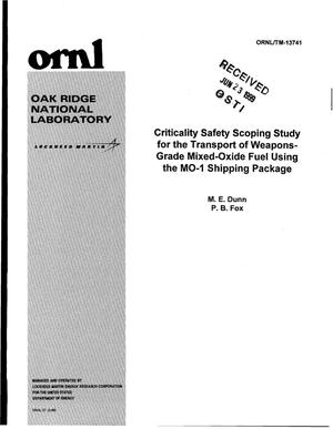 Criticality Safety Scoping Study for the Transport of Weapons-Grade Mixed-Oxide Fuel Using the MO-1 Shipping Package