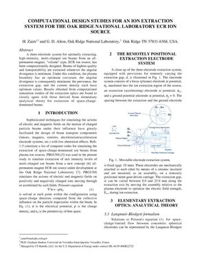 Computational Design Studies for an Ion Extraction System for the Oak Ridge National Laboratory ECR Ion Source