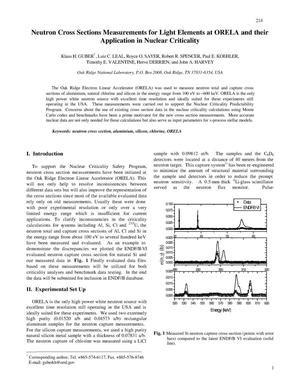 Neutron Cross Sections Measurements for Light Elements at ORELA and their Application in Nuclear Criticality