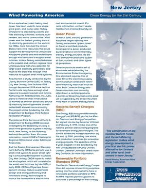 Wind Powering America - New Jersey