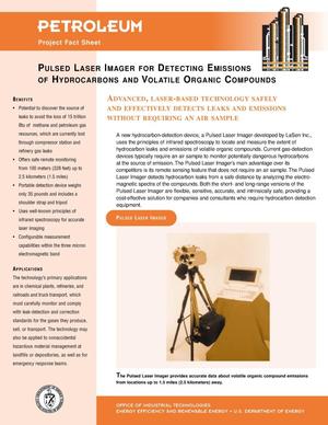 Pulsed Laser Imager for Detecting Emissions of Hydrocarbons and Volatile Organic Compounds: Inventions and Innovation Petroleum Project Fact Sheet