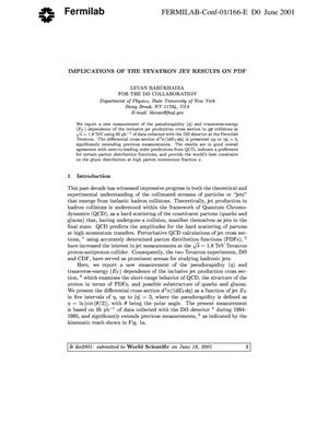Implications of the Tevatron jet results on PDF