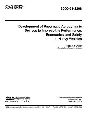Development of Pneumatic Aerodynamic Devices to Improve the Performance, Economics, and Safety of Heavy Vehicles