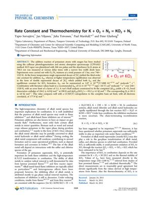 Rate Constant and Thermochemistry for K + O2 + N2 = KO2 + N2