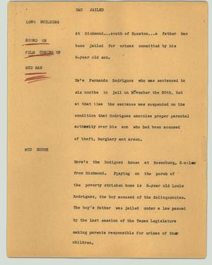 Primary view of object titled '[News Script: Dad jailed]'.