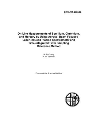 On-Line Measurements of Beryllium, Chromium, and Mercury by Using Aerosol Beam Focused Laser-Induced Plasma Spectrometer and Time-Integrated Filter Sampling Reference Method