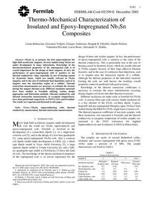 Thermo-mechanical characterization of insulated and epoxy-impregnated Nb3Sn composites