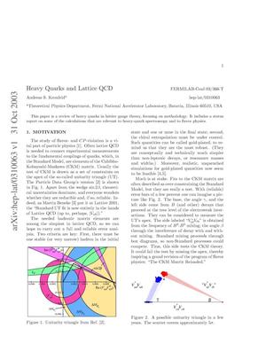 Heavy quarks and lattice QCD