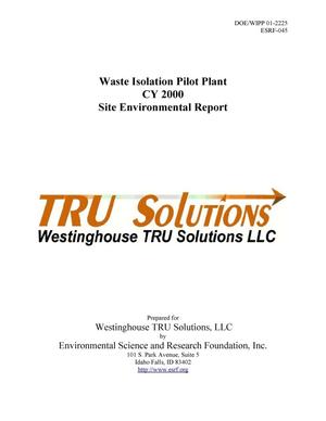 Waste Isolation Pilot Plant CY 2000 Site Environmental Report
