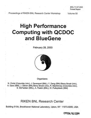 Proceedings of RIKEN BNL Research Center Workshop: High Performance Computing with QCDOC and BlueGene