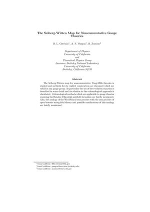 The Seiberg-Witten map for noncommutative gauge theories