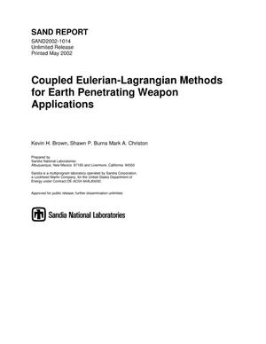 Coupled Eulerian-Lagrangian Methods for Earth Penetrating Weapon Applications