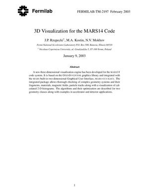 3D visualization for the MARS14 Code