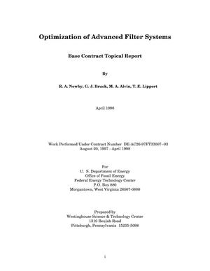 OPTIMIZATION OF ADVANCED FILTER SYSTEMS