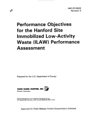 Performance objectives for the Hanford immobilized low-activity waste (ILAW) performance assessment