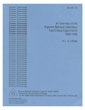 An overview of the Argonne National Laboratory fast critical experiments 1963-1990.