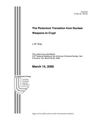 The Plutonium Transition from Nuclear Weapons to Crypt