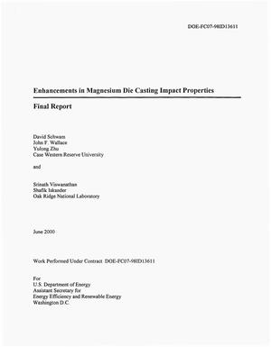 Enhancements in Magnesium Die Casting Impact Properties