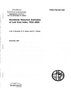 Worldwide Historical Estimates of Leaf Area Index, 1932-2000