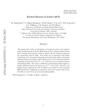 Excited Baryons in Lattice QCD