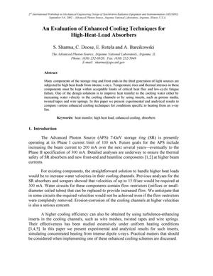 An evaluation of enhanced cooling techniques for high-heat load absorbers.