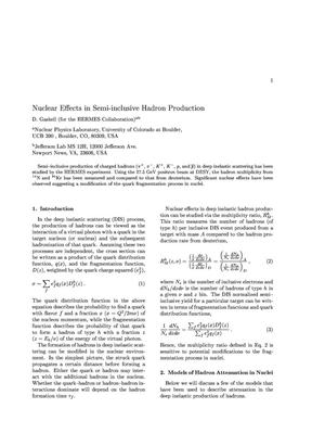 Nuclear Effects in Semi-inclusive Hadron Production
