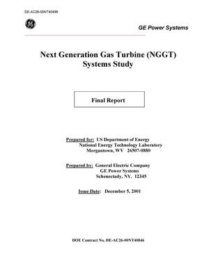 NEXT GENERATION GAS TURBINE (NGGT) SYSTEMS STUDY