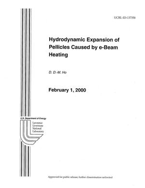 Hydrodynamic Expansion of Pellicles Caused by e-Beam Heating