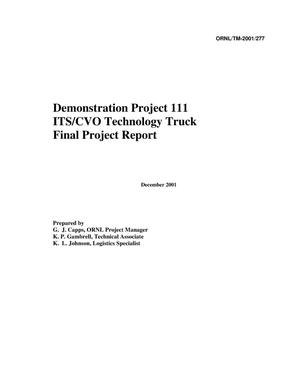Demonstration Project 111, ITS/CVO Technology Truck, Final Project Report
