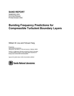 Bursting Frequency Predictions for Compressible Turbulent Boundary Layers