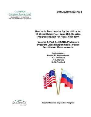 ESADA Plutonium Program Critical Experiments: Power Distribution Measurements