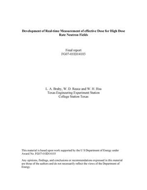 Development of Real-Time Measurement of Effective Dose for High Dose Rate Neutron Fields