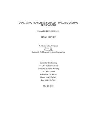 Qualitative Reasoning for Additional Die Casting Applications