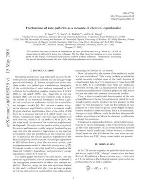 Fluctuations of rare particles as a measure of chemical equilibration