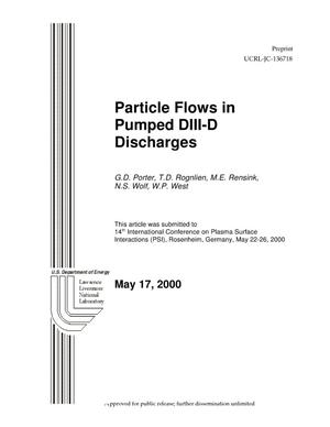 Particle Flows in Pumped DIII-D Discharges