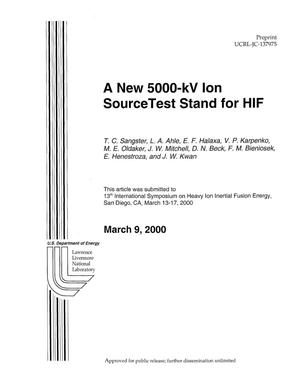 New 500-kV Ion Source Test Strand for HIF