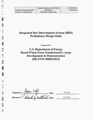 Integrated Box Interrogation System (IBIS) Preliminary Design Study