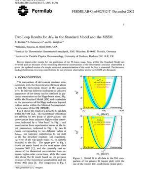 Two-loop results for MW in the standard model and the MSSM
