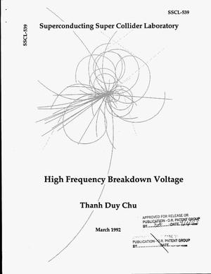 High frequency breakdown voltage