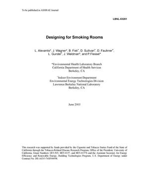 Designing for smoking rooms