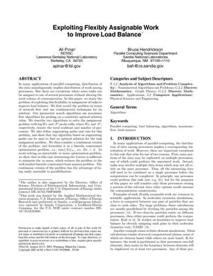 Exploiting Flexibly Assignable Work to Improve Load Balance