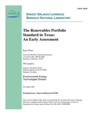 The renewables portfolio standard in Texas: An early assessment