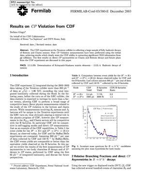 Results on CP violation from CDF