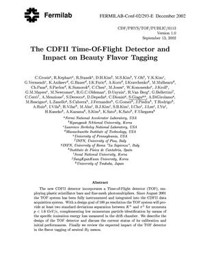 The CDFII time-of-flight detector and impact on beauty flavor tagging