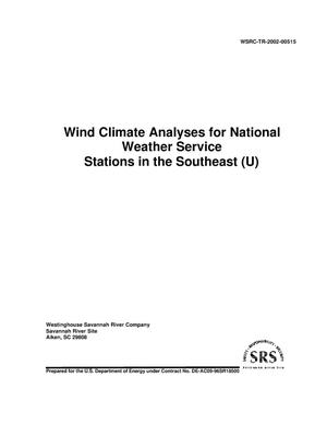 Wind Climate Analyses for National Weather Service Stations in the Southeast