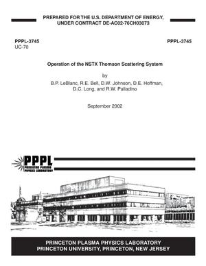 Operation of the NSTX Thomson Scattering System