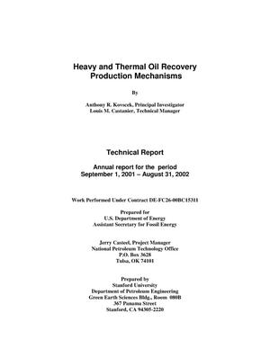 Heavy and Thermal Oil Recovery Production Mechanisms